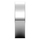 18K White Gold Flat Comfort Fit Wedding Band, 6 mm Wide
