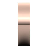 10K Rose Gold Flat Comfort Fit Wedding Band, 6 mm Wide