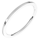 Sterling Silver Flat Comfort Fit Light Wedding Band, 1 mm Wide