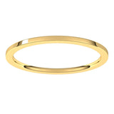 14K Yellow Gold Flat Comfort Fit Light Wedding Band, 1 mm Wide