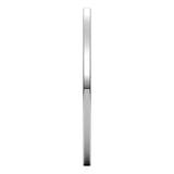 18K White Gold Flat Comfort Fit Light Wedding Band, 1 mm Wide