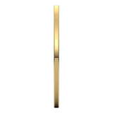 18K Yellow Gold Flat Comfort Fit Light Wedding Band, 1 mm Wide