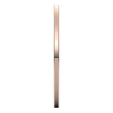 18K Rose Gold Flat Comfort Fit Light Wedding Band, 1 mm Wide