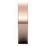 18K Rose Gold Flat Comfort Fit Wedding Band, 5 mm Wide
