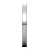 Platinum Flat Comfort Fit Light Wedding Band, 2 mm Wide