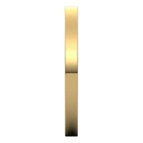 18K Yellow Gold Flat Comfort Fit Light Wedding Band, 2 mm Wide
