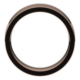 10K Rose Gold Flat Comfort Fit Wedding Band, 7 mm Wide