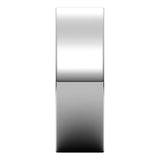18K White Gold Flat Comfort Fit Wedding Band, 7 mm Wide