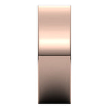 10K Rose Gold Flat Comfort Fit Wedding Band, 7 mm Wide