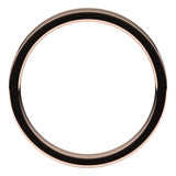 14K Rose Gold Flat Comfort Fit Light Wedding Band, 3 mm Wide