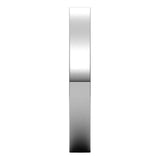 14K White Gold Flat Comfort Fit Light Wedding Band, 3 mm Wide