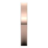 18K Rose Gold Flat Comfort Fit Light Wedding Band, 3 mm Wide