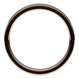14K Rose Gold Flat Comfort Fit Light Wedding Band, 4 mm Wide