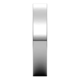 Platinum Flat Comfort Fit Light Wedding Band, 4 mm Wide