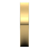 14K Yellow Gold Flat Comfort Fit Light Wedding Band, 4 mm Wide