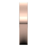 14K Rose Gold Flat Comfort Fit Light Wedding Band, 4 mm Wide