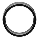 18K White Gold Flat Comfort Fit Wedding Band, 9 mm Wide