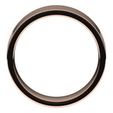 18K Rose Gold Flat Comfort Fit Light Wedding Band, 7 mm Wide
