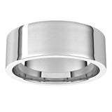14K White Gold Flat Comfort Fit Light Wedding Band, 7 mm Wide