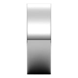 14K White Gold Flat Comfort Fit Light Wedding Band, 7 mm Wide