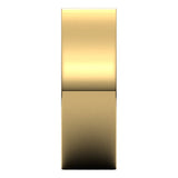 18K Yellow Gold Flat Comfort Fit Light Wedding Band, 7 mm Wide
