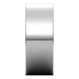 Platinum Flat Comfort Fit Light Wedding Band, 8 mm Wide
