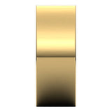 14K Yellow Gold Flat Comfort Fit Light Wedding Band, 8 mm Wide