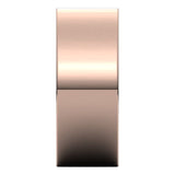 14K Rose Gold Flat Comfort Fit Light Wedding Band, 8 mm Wide