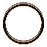 18K Rose Gold Flat Comfort Fit Light Wedding Band, 6 mm Wide