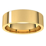 14K Yellow Gold Flat Comfort Fit Light Wedding Band, 6 mm Wide