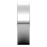 18K White Gold Flat Comfort Fit Light Wedding Band, 6 mm Wide