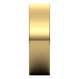 18K Yellow Gold Flat Comfort Fit Light Wedding Band, 6 mm Wide