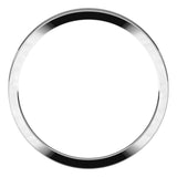Platinum Flat Tapered Wedding Band, 2.5 mm Wide