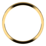 10K Yellow Gold Flat Tapered Wedding Band, 2.5 mm Wide