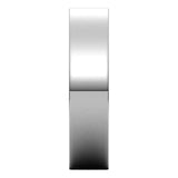 14K White Gold Flat Comfort Fit Light Wedding Band, 5 mm Wide