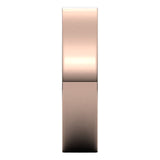 14K Rose Gold Flat Comfort Fit Light Wedding Band, 5 mm Wide