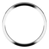 Platinum Flat Tapered Wedding Band, 3 mm Wide