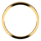 18K Yellow Gold Flat Tapered Wedding Band, 3 mm Wide