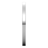 10K White Gold Flat Ultra-Light Wedding Band, 1.5 mm Wide