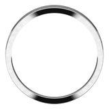 Platinum Flat Tapered Wedding Band, 4 mm Wide