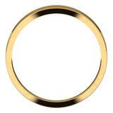 18K Yellow Gold Flat Tapered Wedding Band, 4 mm Wide