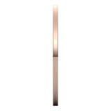 18K Rose Gold Flat Ultra-Light Wedding Band, 1 mm Wide