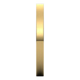 14K Yellow Gold Flat Ultra-Light Wedding Band, 2 mm Wide