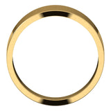 18K Yellow Gold Flat Tapered Wedding Band, 8 mm Wide