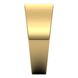 10K Yellow Gold Flat Tapered Wedding Band, 8 mm Wide