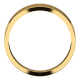 14K Yellow Gold Flat Tapered Wedding Band, 6 mm Wide