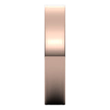 14K Rose Gold Flat Ultra-Light Wedding Band, 4 mm Wide