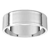 Sterling Silver Flat Ultra-Light Wedding Band, 6 mm Wide