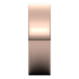 10K Rose Gold Flat Ultra-Light Wedding Band, 6 mm Wide