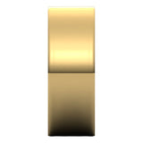 14K Yellow Gold Flat Ultra-Light Wedding Band, 7 mm Wide